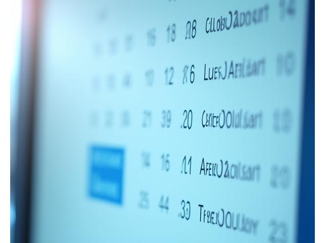 A digital calendar interface showing available time slots and meeting schedule, symbolizing easy booking.