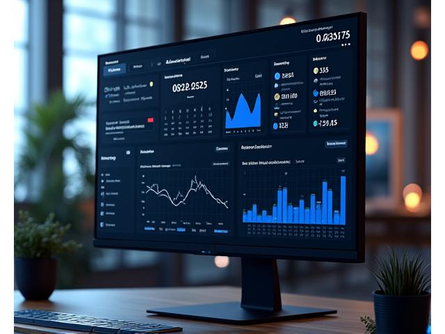 Modern and clean UI dashboard displaying real-time AI model performance metrics, uptime, drift detection alerts, and an automated retraining schedule, with analytical graphs.