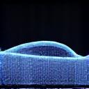 Icon representing a 3D point cloud with annotated segments
