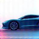 Icon representing an autonomous vehicle sensor array