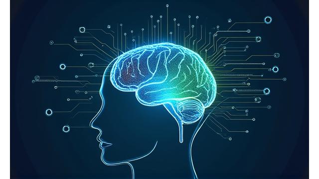Illustration of multi-modal AI analysis combining facial expressions (blue), temporal shifts (green), and physiological cues (red) on a digital screen.