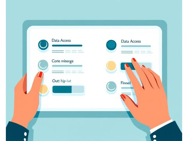 Stylized digital interface with toggle switches and privacy settings, representing user control over data.